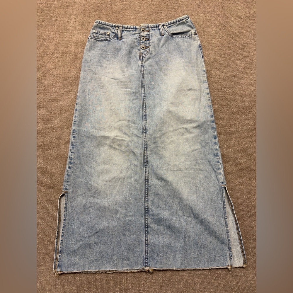 Hydraulic Light Blue Denim Skirt 1648